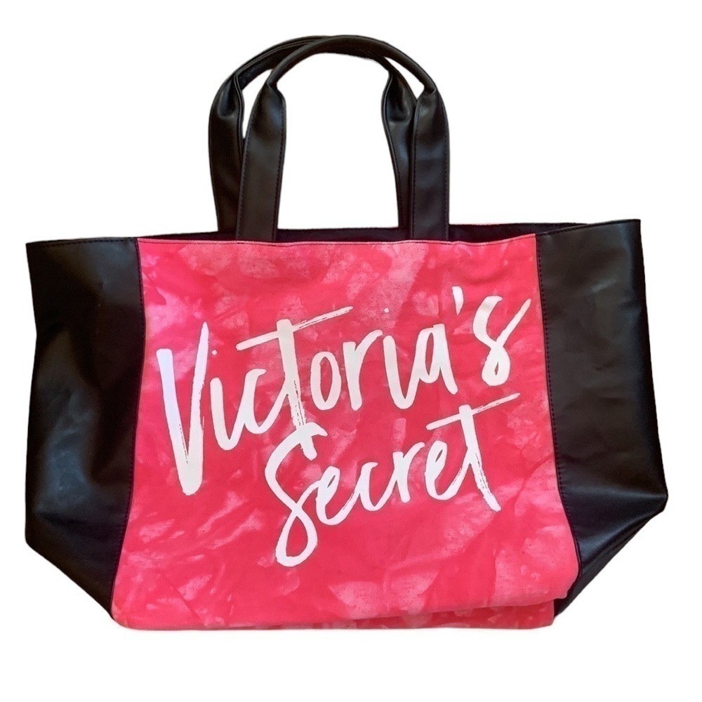 Victoria’s Secret Weekend Getaway Pink Black Tie Dye Tote